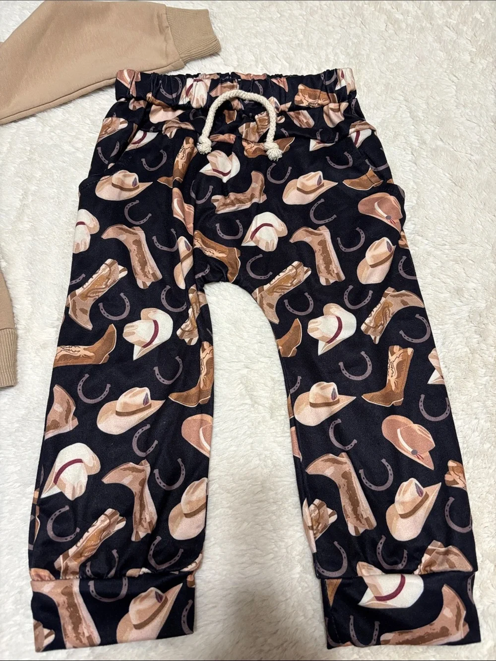 2pc RODEO Cowboy Set with Black Printed Pants “Brand New”